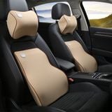 Gối tựa lưng gối tựa đầu cao su non vải nỉ chống mỏi khi lái lâu, đảm bảo thoáng khí khi lái xe đường xa