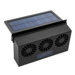 Quạt thông gió ô tô, quạt hút muì xe hơi bản nâng cấp dùng năng lượng mặt trời tích hợp pin lưu điện lắp ở cánh cửa