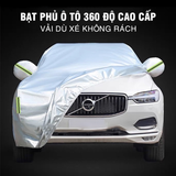Bạt phủ xe tráng nhôm vải PEVA cao cấp phản quang siêu bền chống thấm chống bụi xe