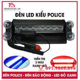 Đèn chớp xanh đỏ, đèn khẩn cấp cho xe hơi, đèn nháy báo động xanh đỏ phiên bản cao cấp vỏ kim loại