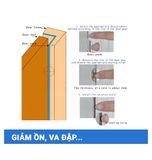 5m Gioăng cao su cửa gỗ có tác dụng cách âm, ngăn bụi, giảm va đập dán loại chữ I kích thước 9x2mm