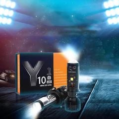 Đèn Pha Led Bi Cầu Mini H4 Y10 Bản Nâng Cấp Hiệu Suát Cắt Sáng Chống Chói H4 Cos Trắng Pha Trắng