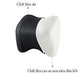 Gối tựa đầu ô tô, gối tựa lưng ô tô chất liệu da PU thoáng khí chất liệu cao su non cao cấp