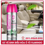 Bình xịt khử mùi và vệ sinh dàn lạnh điều hòa ô tô Flamingo F020 Air Condition 500ml