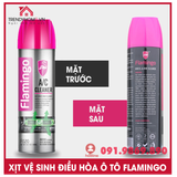 Bình xịt khử mùi và vệ sinh dàn lạnh điều hòa ô tô Flamingo F020 Air Condition 500ml