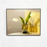 Khung tranh che bảng điện, tủ điện sang trọng che aptomat bảng điện khung nhôm có pitton thủy lực