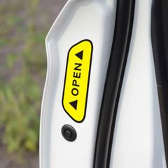 Bộ 4 decal dán phản quang OPEN cánh cửa xe ô tô - Phản Quang báo hiệu