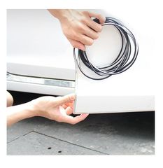 Nẹp u nhựa màu sắc chrome bạc, chrome đỏ, cacbon xám đen, Ron viền cánh cửa chữ U chống va đập dành cho xe hơi, ô tô