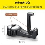 Móc treo đồ trên ô tô gài trước sau ghế sành điệu kèm giá đỡ kẹp điện thoại trên xe tiện lợi
