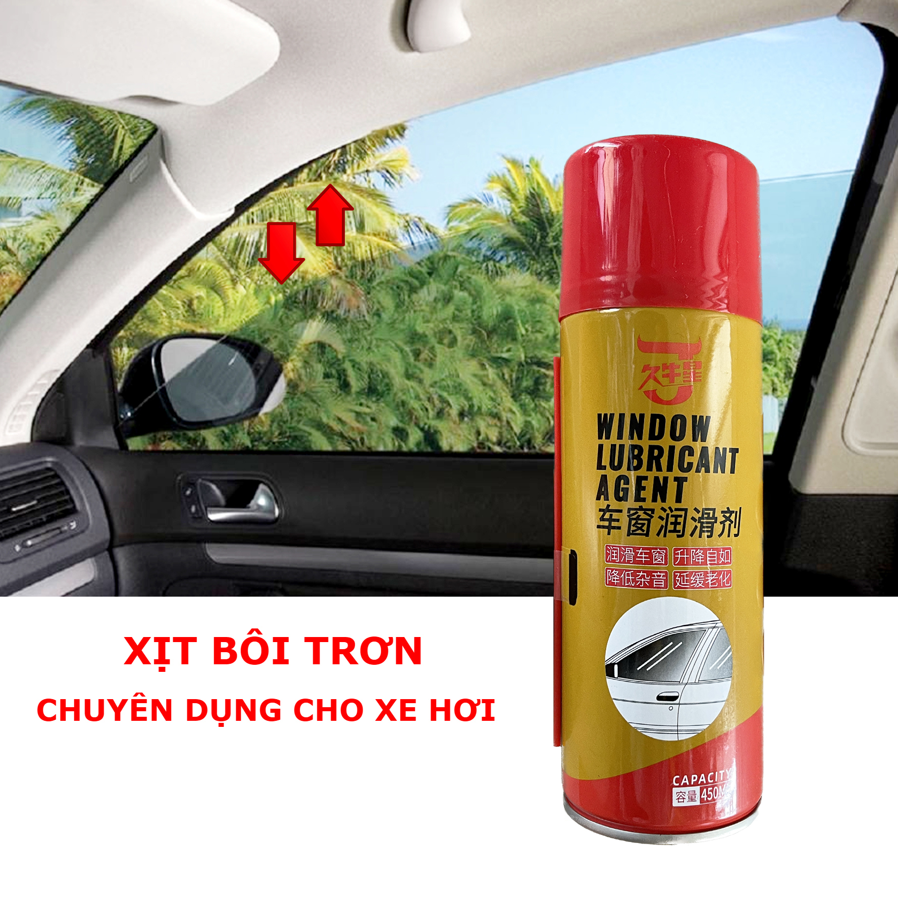 Chai xịt bôi trơn tẩy rỉ cho cửa ô tô xe máy ổ khoá TAIWAN RUNDONG