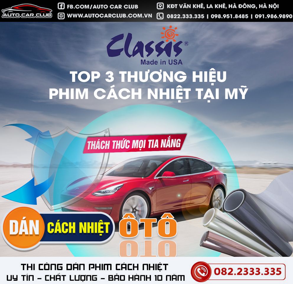 phim cách nhiệt Classis top 3 thương hiệu phim cách nhiệt tại mỹ