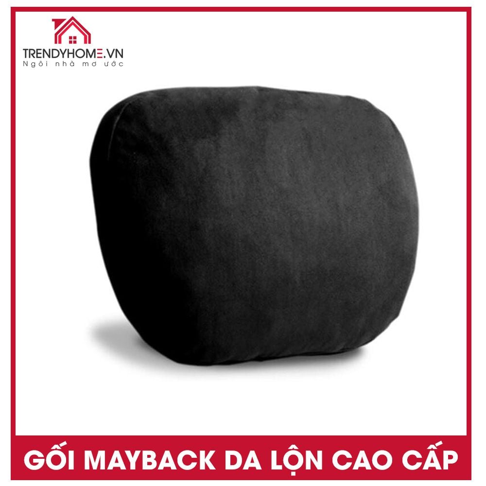 Gối Tựa Đầu Ô Tô Maybach vải da Lộn cao cấp siêu mềm mại bông Dupon nhập khẩu