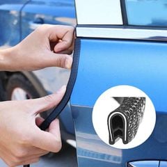 Gioăng ô tô Cuộn 12 mét Nẹp u lõi thép, Ron viền cánh cửa chữ U chống va đập dành cho xe hơi, ô tô