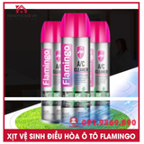 Bình xịt khử mùi và vệ sinh dàn lạnh điều hòa ô tô Flamingo F020 Air Condition 500ml