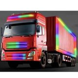 Dải Led 1.5m/2m Trang Trí Xe Tải Streamer Thanh Ánh Sáng Nhấp Nháy dòng Chảy Dải Ánh Sáng 24V Xe Ô Tô Xe Tải Đèn Chỉ Báo Ánh Sáng RGB