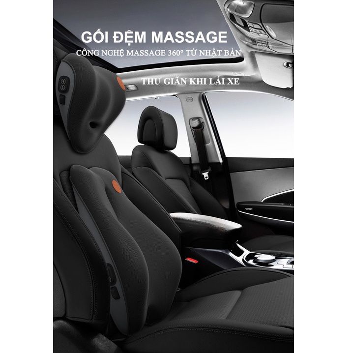 Gối và Đệm ghế xe ô tô Tích hợp Máy Massage Lưng Cổ Winci