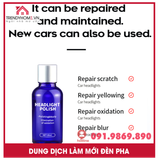 Dung Dịch Tẩy Rửa ố mốc làm mới Đèn pha cho xe hơi ô tô xe máy nhựa trong mica