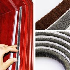 Cuộn 5 mét ron lông nheo cạnh cửa lông (rộng x cao- 9mm x9mm) Trendyhome.vn