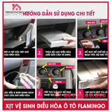 Bình xịt khử mùi và vệ sinh dàn lạnh điều hòa ô tô Flamingo F020 Air Condition 500ml