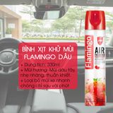 Bình Xịt Khử Mùi Hôi Ô Tô hoặc phòng ngủ Flamingo F011 330ml hương thơm dịu mát mùi vanilla, hương nhài, hương hoa hồng, cafe, táo xanh, chanh.. thơm mát