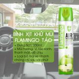 Bình Xịt Khử Mùi Hôi Ô Tô hoặc phòng ngủ Flamingo F011 330ml hương thơm dịu mát mùi vanilla, hương nhài, hương hoa hồng, cafe, táo xanh, chanh.. thơm mát