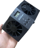 Quạt thông gió ô tô, quạt hút muì xe hơi bản nâng cấp dùng năng lượng mặt trời tích hợp pin lưu điện lắp ở cánh cửa