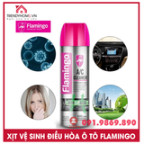 Bình xịt khử mùi và vệ sinh dàn lạnh điều hòa ô tô Flamingo F020 Air Condition 500ml