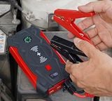 Bộ kích điện đề nổ bình ắc quy 12v cứu hộ ô tô xe máy công suất lớn kiêm sạc dự phòng, đèn Led trắng, xanh đỏ cứu hộ