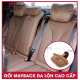 Gối Tựa Đầu Ô Tô Maybach vải da Lộn cao cấp siêu mềm mại bông Dupon nhập khẩu