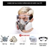 Mặt nạ phòng độc , mặt nạ chống độc kèm kính giá rẻ mặt nạ phòng độc, chống bụi, chống hơi độc hại, hóa chất, phòng cháy