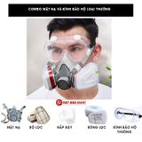 Mặt nạ phòng độc , mặt nạ chống độc kèm kính giá rẻ mặt nạ phòng độc, chống bụi, chống hơi độc hại, hóa chất, phòng cháy