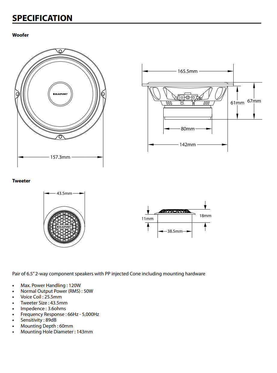 Độ loa Blaupunkt GTX 2652 C20