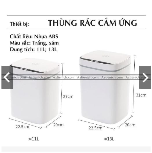 Thùng rác thông minh có cảm ứng hiện đại và sang trọng
