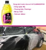 Combo rửa dọn xe tại nhà chổi rửa xe, bình tạo bọt nước rửa xe cao cấp Flamingo