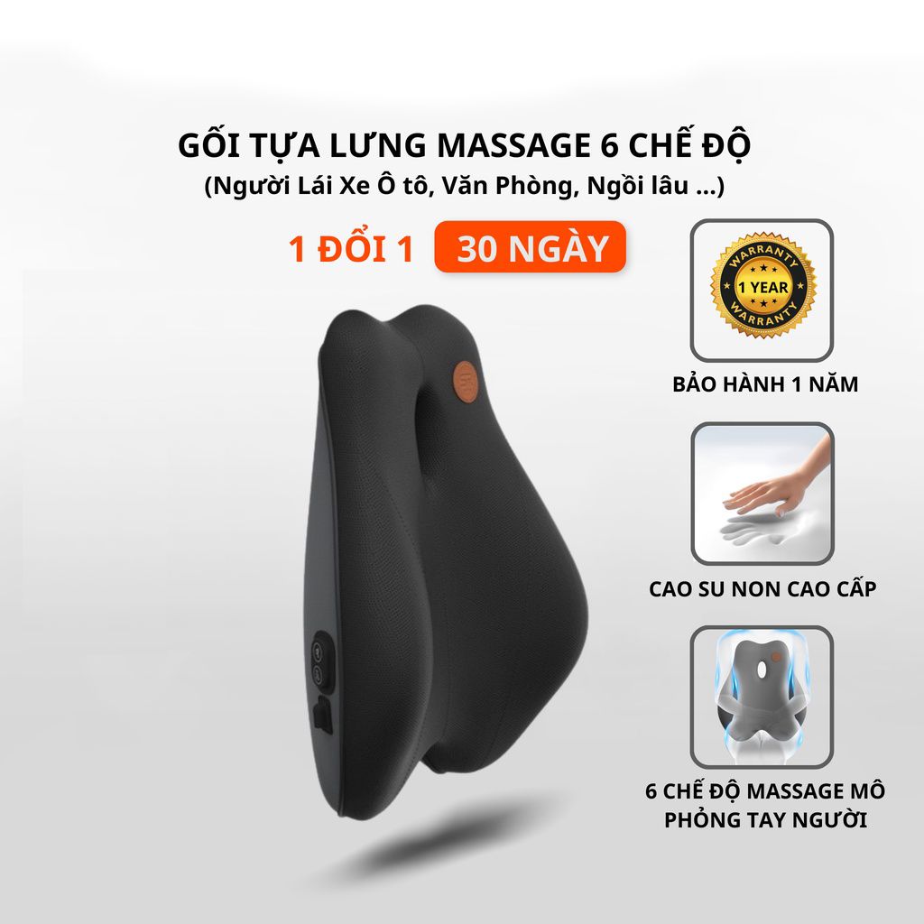 Gối và Đệm ghế xe ô tô Tích hợp Máy Massage Lưng Cổ Winci