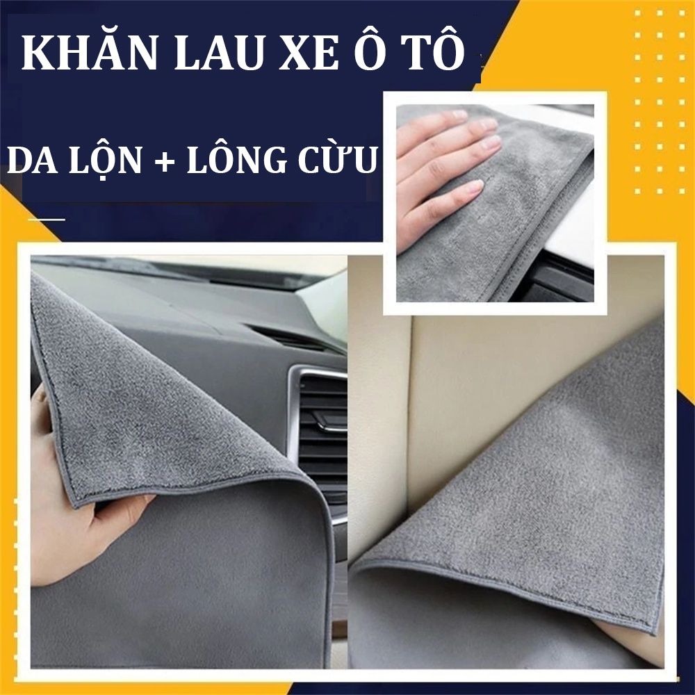 Khăn Lau Xe Hơi Hai Mặt Bằng Da Lộn, Màu Sắc Đa Dạng, Thấm Hút Tốt và Bền Bỉ Trong 5 Năm, Dễ Dàng Giặt và Lau Khô