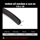 Gioăng dây ron cao su hình chữ U bảo vệ cạnh nẹp bo bọc cạnh tấm thép, kính, gỗ, máy móc thiết bị và cạnh cơ khí