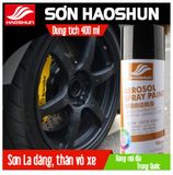 Sơn Xịt Cầm Tay vá dặm, Sơn Xe Ô Tô xe máy Haoshun màu đen bóng, đen nhám, phủ bóng Tiện Lợi xóa vết xước