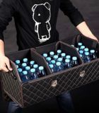 Thùng đựng đồ đa năng cốp sau ô tô bọc da cao cấp , có nắp gấp, gọn gàng , chứa được nhiều đồ size lớn nhất 72x32x30