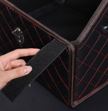 Thùng đựng đồ đa năng cốp sau ô tô bọc da cao cấp , có nắp gấp, gọn gàng , chứa được nhiều đồ size lớn nhất 72x32x30