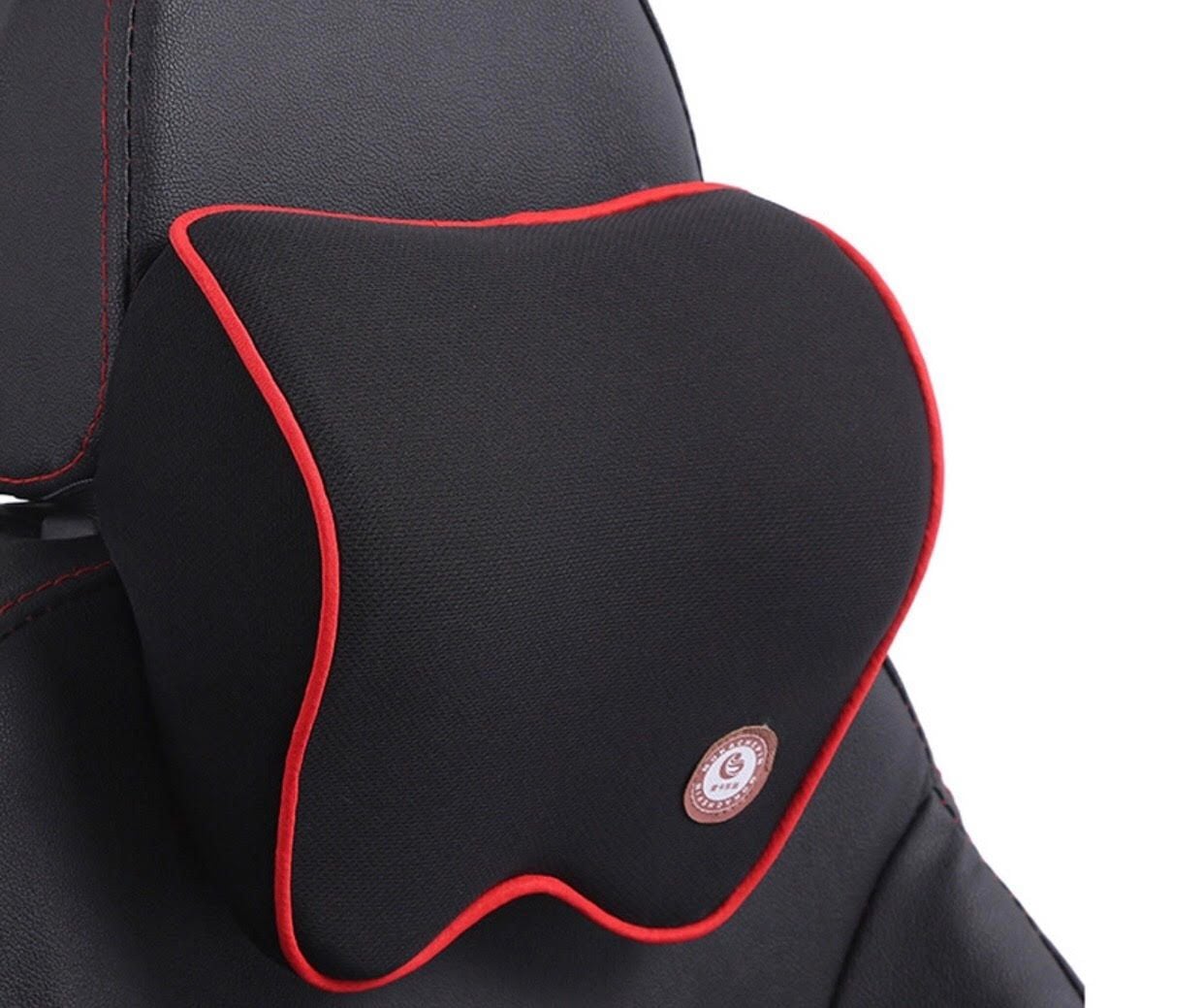 Gối tựa lưng gối tựa đầu cao su non vải nỉ chống mỏi thoáng khí lái xe