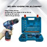 Bộ máy khoan pin cầm tay động cơ không chổi than 18v cao cấp 2 pin công suất cao kèm hộp đựng và đầy đủ phụ kiện và sạc