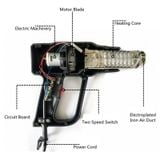 Máy Khò Hơi Nóng Heatgun 2000W  nhựa cao cấp, Đầu nòng inox 304 rất dày sử dụng đóng màng Co Đóng Gói Hàng Hóa Giá Tốt