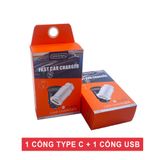 Tẩu sạc Qc3.0 PD 20W cổng USB Type-C dùng trên xe hơi màu đen  Điện áp đầu vào: 12-24V nhỏ gọn