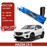 Gạt Mưa Ô tô MAZDA Loại Silicon 4 Lưỡi Cao Cấp, cần gạt nước Thiết Kế Thông Minh, Gạt Êm Và Sạch Hơn
