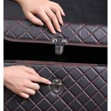 Thùng đựng đồ đa năng cốp sau ô tô bọc da cao cấp , có nắp gấp, gọn gàng , có khoá, lõi gỗ cứng cáp chắc chắn
