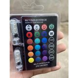 Bộ 2 đèn led chân T10 RGB kèm điều khiển từ xa nhiều chế độ màu, đèn demi