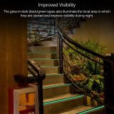 Cuộn Băng Keo PVC Dạ Quang Chống Trơn Trượt cầu thang Độ Bám Cao phát sáng trong bóng tối, nẹp phản quang dán cầu thang