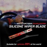 Gạt Mưa Ô Tô Silicone hàng xuất Nhật Bản hiệu Dragon đỏ công nghệ mới gạt siêu sạch mút kính