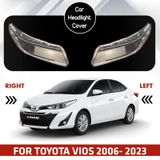 Vỏ đèn pha Toyota Vios nhựa trong suốt, dành cho Toyota Vios 2007 - 2023, Bề mặt nhựa trong suốt được phủ bằng gốm sứ chất lượng cao, chống mài mòn, chống lão hóa, bền